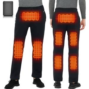 lot 4349 image: FERNIDA Heated Pants with Battery Pack Fleece Electric Pants USB Heating Trousers for Women Men Legs Warming, Small Black