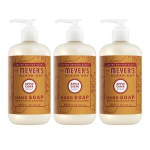 lot 4369 image: MRS. MEYERS CLEAN DAY Hand Soap, Apple Cider Scent, 12.5 Fl Oz Bottle - 3 Pack