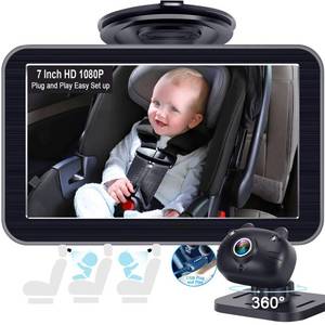 lot 4418 image: DoHonest Baby Car Camera 7-Inch USB Plug and Play Easy Setup 360 Degree Rotating Backseat Camera Two Kids HD 1080P Rear Facing Car Seat Cameras Clear Night Vision -V9