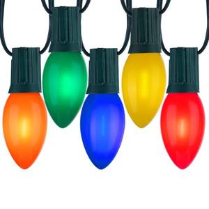 lot 7764 image: Minetom Vintage C9 LED Christmas Lights Outdoor Multicolor, 50 Feet C9 String Lights for Christmas Tree Roofline Holiday Party Indoor Outdoor Garden Patio Backyard Cafe Xmas Decoration, Green Wire