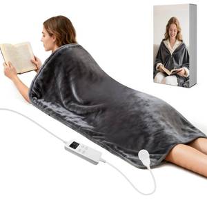 lot 7782 image: Extra Large Heating Pad for Back Pain Period Cramps Relief, King Size 59x27 Full Body Wrap Around Electric Heat Pad, Plug in Wearable 2 in 1 XXL Heat Cloak, Gift for Women Men Elders Home Office Use