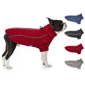 lot 8021 image: cyeollo Fleece Dog Jacket Sweater with Fleece Lining Zipper Reflective Jackets Small Dog Clothes Winter Coats Warm Pet Apparel