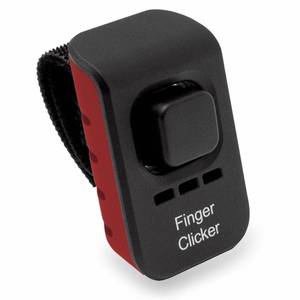 lot 8403 image: Educator Dog Training Finger Clicker with Audible Sound for Positive Reinforcement, Behavior and Obedience Pet Trainer, Red