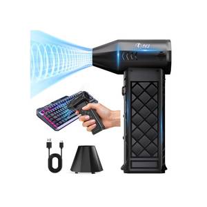 lot 8412 image: IVJ Compressed Air Duster, 130000RPM 4-Gear Adjustable Mini Electric Air Duster with Brushless Motor, Rechargeable Cordless Air Duster for Keyboard, Computer, House, Car, Replaces Compressed Air Can