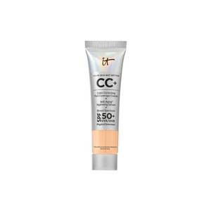 lot 8418 image: IT Cosmetics CC Cream Travel (Light Medium Warm) - Natural Full Coverage Foundation With SPF 50, Color Corrector & Anti-Aging Hydrating Serum, Hyaluronic Acid  Peptides, Up To 24H Wear - 0.4 fl oz