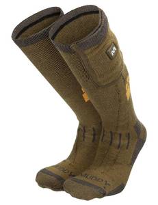 lot 8438 image: Muddy Outdoors Mens Nucleus Heated Socks Brown Clay LargeXL