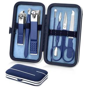 lot 8493 image: Aceoce Travel Manicure Set Mens Grooming Kit Stainless Steel Nail Clippers Nail Care Tool with Luxurious Travel Case Manicure Pedicure Set Professional Personal Care Gift for Men Family Friends