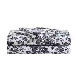 lot 11662 image: Betsey Johnson - Full Size Sheet Set, Ultra-Soft Bedding with Smooth & Silky Feel, Deep Pockets, Bed Sheets with Matching Fitted Sheet & Pillowcases (Betseys Toile Black)