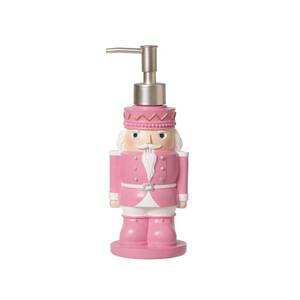 lot 11671 image: Christmas Pink Nutcracker Soap Dispenser,Winter Holiday Lotion Dispenser for Bathroom