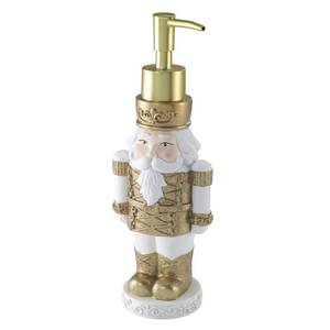 lot 11683 image: Avanti Linens - Soap DispenserLotion Pump, Countertop Accessories, Christmas Inspired Bathroom Decor (Holiday Collection, Gold Nutcracker)