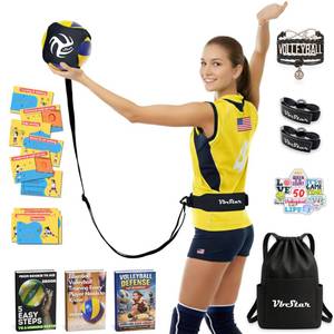 lot 11701 image: VbStar Volleyball Training Equipment Aid - Practice Your Serving, Setting & Spiking with Ease, Great Solo Serve & Spike Trainer for Beginners & Pro, Perfect Volleyball Gift