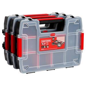 lot 11706 image: CRAFTSMAN Storage Organizer, Small Parts Organizer, 3-Packs with 10-Compartments, Lid Includes Secure Latch (CMST60964M)
