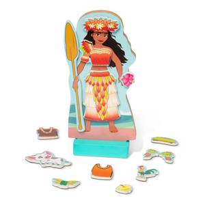 lot 11720 image: Melissa & Doug Disney Princess Moana Magnetic Dress-Up Wooden Doll Pretend Play Set (30 pcs)