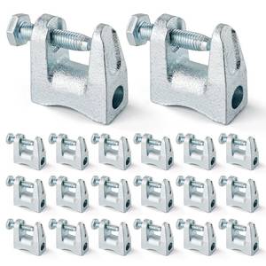 lot 12245 image: VENITOR Premium Silver Metal Beam Clamp,20 Pack 38-16 Zinc-Plated Iron Safety C-Clamps with 1316 Adjustable Jaw Opening for WeldingCarpenterBuildingHousehold Mount