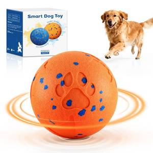 lot 12267 image: Smart Interactive Dog Toy, Automatic Moving Rotating, Bouncing Chew Toys, E-TPU Material, IPX7 Waterproof Active Rolling Ball Dog Toys for Medium Large Dog, Keeps them Busy and Entertained (Orange)