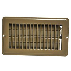 lot 12278 image: Danco 61789 4-Inch x 8-Inch Steel Floor Register with 78-Inch Drop, Brown