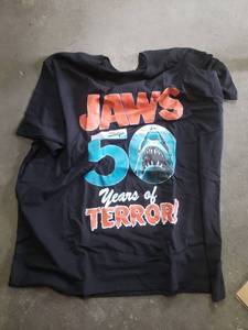 lot 12289 image: Jaws 50th Anniversary T-Shirt 2XL