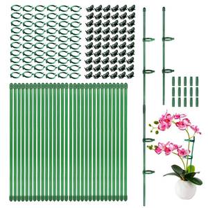 lot 12292 image: 20Pcs Plant Support Stake Connectors, Plastic Garden Stake Connecting Straight Pipe Connectors, Accessory Only