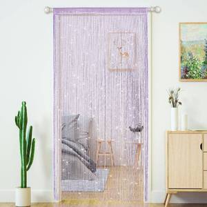 lot 12293 image: Transcosy String Curtains for Doorways Glitter Beaded Curtains Door Sparkle Beads Curtain Open Closet Laundry Hanging Hippie Glisten Beads Window Girls Panel (Purple, 39�79 in)