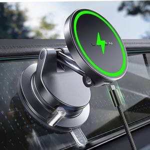 lot 12297 image: LISEN 15W Magsafe Car Mount Charger,Greater Stability Wireless Car Charger, Magsafe Car Charger, Suction Cup Phone Mount, Vacuum Magnetic Phone Holder, Car Mount for iPhone 17 Pro Max 16 15 14 13 12