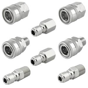 lot 12307 image: Raincovo Pressure Washer Quick Connect 38 Inch, Pressure Washer Fittings, Stainless Steel Adapter Set, Female and Male Thread, 8 Pieces