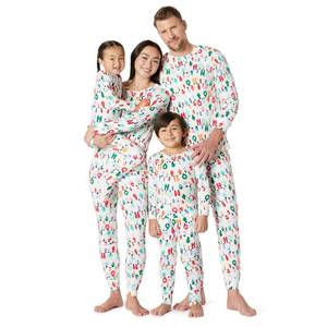lot 12330 image: Amazon Essentials Mens Mens Knit Pajama Set, Ivory Festive Lights, Small