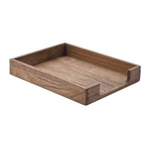 lot 13711 image: Kirigen Wood Letter-Size Tray Single-Tier(TP-DBR)- Wooden Tones Collection Front-Load Documents Tray for Office Desktop Organizer - Desk Magazine, File, Folder, Paper Holder Drak Brown