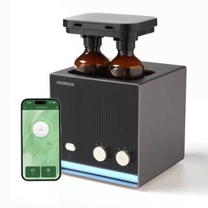 lot 13728 image: Aromadd Smart Waterless Essential Oil Diffuser with Dual Nozzle, Cold Air Tech Scent Air Machine with 8 Timer Settings, 9 Mist Levels, Hotel Collection Diffuser for Home & Office (Black Titanium)