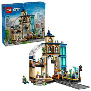 lot 13762 image: LEGO City Central Train Station Building Toy - Multi-Level Pretend Play Set for Boys & Girls, Ages 7 - Building Blocks for Kids - Gift Idea for Birthdays - 60469