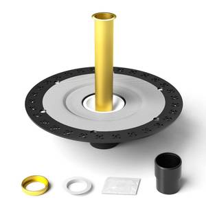 lot 13763 image: Paikalo Freestanding Tub Drain Rough-in Kit, Freestanding Bathtub Drains Installation Free Standing Tub Drain Kits with 12 Inch Flange Base, ABS & Brass Pipe, CUPC Certification