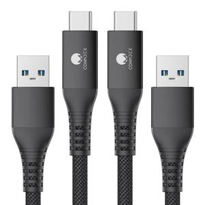 lot 14243 image: CONMDEX Android Auto USB Cable 3ft, 2-Pack 10Gbps USB to USB C Data Transfer Cord, USB 3.1 Gen 2 Type C Charger Fast Charging Car Carplay Cable for iPhone 1716 Pro Max Plus Galaxy S25 S24, Black
