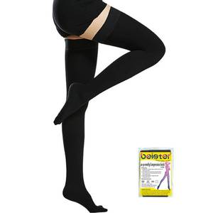 lot 14410 image: Beister 20-30 mmHg Compression Stockings for Women & Men, Medical Closed Toe Thigh High Socks Graduated Support for Varicose Veins, Edema, Flight