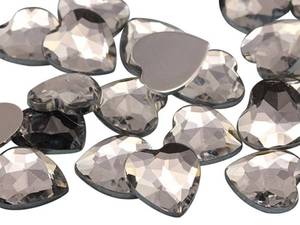 lot 14421 image: Allstarco 25mm Crystal JG06 Flat Back Heart Acrylic Rhinestones 1 Inch Costume Plastic Gems Cosplay Jewels for Valentines Party - 18 Pieces