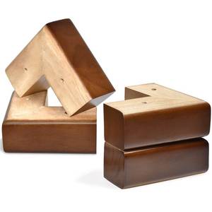 lot 15575 image: AORYVIC Solid Wood Legs for Furniture, L-Shaped Bed Risers, Furniture Legs for Sofa Couch Dresser Cabinet Table, Couch Sofa Feet, Furniture Risers, Bed Lifters 4 Pack