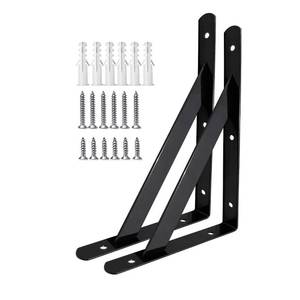 lot 15612 image: Shelf Brackets 14 Inch x 10 Inch, Heavy Duty Shelf Brackets 4 6 8 10 12 14 16 20 Inch, L Brackets Heavy Duty for Shelves, Wall Mount Metal Brackets