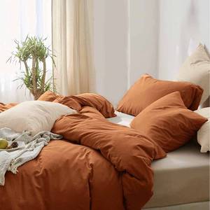 lot 15618 image: ETDIFFE Burnt Orange California King Duvet Cover, 3pc Boho Farmhouse Terracotta Cal King Size Quilt Cover Set, Soft & Lightweight Rust Cali King Microfiber Duvet Cover for Women Men