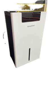 lot 15656 image: KeepGlad Dehumidifier, 98OZ Dehumidifiers for Home(1000sq.ft), Humidity Display Dehumidifier for Basement Bathroom Bedroom, Auto Shut Off, Washable Filter, Drain Hose, Timer, 7 Ambient Lights, Khaki