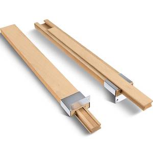 lot 15658 image: Maitys 2 Pcs Wood Drawer Slides Bottom Mount Classic 16 Inches Center Guide Track with Metal Slide Glides Traditional Wooden Drawer Rails for Dresser Replacement