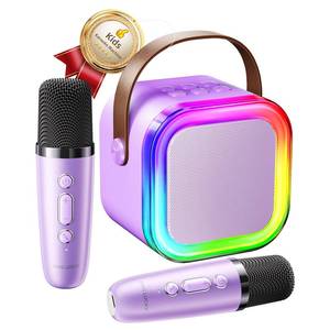 lot 16168 image: Kinglucky Mini Karaoke Machine for Kids, Top Birthday Gift Pick for Girls Ages 3, 4, 5, 6, 7, 8, 9, 10, 11, 12 Years Old, Kids Personal Video Players Accessories with 2 Mics Valentine Kid Gift Purple