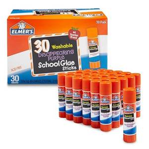 lot 16170 image: Elmers Disappearing Purple School Glue Sticks, Washable, 7 Grams, 22 Count - Posters, Back to School, Bulk Pack for Classrooms, #1 Teacher Brand