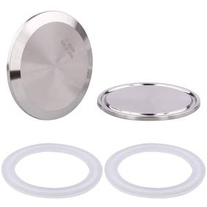 lot 16194 image: DERNORD 2 Inch Sanitary Fitting Clamp End Cap SS304 with Silicone Gasket fits Tri-Clamp Ferrule Flange (Pack of 2)