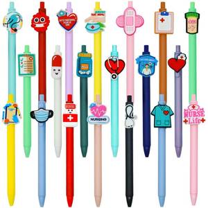 lot 16208 image: SYFDXD 20 Pcs Cute Nurse Pens, Funny Nursing Accessories Gel Pen Black Ink Set for Medical Assistant Student Essentials Nurse Week Gifts Appreciation Gift Work Aesthetic
