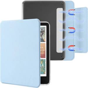 lot 16211 image: SESENSE Detachable Magnetic Case for 7 Kindle Paperwhite 12th Gen 2024 and Kindle Colorsoft Signature Edition, Slim PU Shell Cover Case with Auto WakeSleep, Light Blue