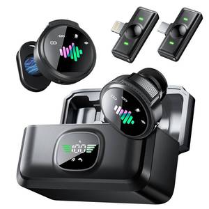 lot 16244 image: LID LIRDDY Wireless Lavalier Microphone for iPhone Mini Microphones for Android Equipment - Noise Reduction Lapel Mic for Professional Recording - 80h Battery Life - 48KHz Studio Sound