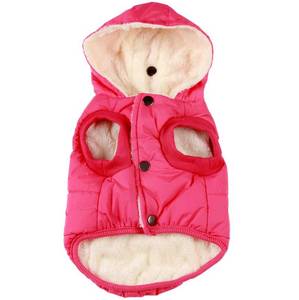 lot 16261 image: Vecomfy Fleece Lining Extra Warm Dog Hoodie in Winter,Small Dog Jacket Puppy Coats with Hooded Pink XS