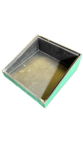 lot 16304 image: Pop Art Turquoise Wood Storage Box