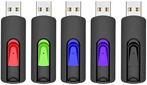 lot 16321 image: RAOYI 5 Pack 64GB USB Flash Drive, USB 2.0 Memory Stick Thumb Drives Jump Drive Pen Drive for PC Laptop Computer - 64G Multipack