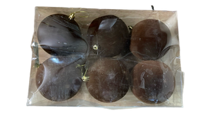 lot 19368 image: Brown Velvet Ball Christmas Ornaments 3.5�� diameter