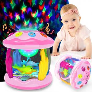 lot 19397 image: Baby Toys 6-12 Months - Musical Light Up Rotating Toys, Pink Ocean Projector for Infant 9-12-18 Month, Learning Visual & Hearing & Crawling Skill, Birthday Gifts for Toddler Boys Girls 1 2 3 Years Old