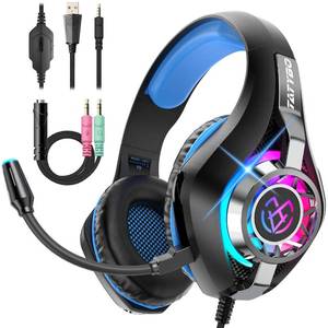 lot 19398 image: Gaming Headset for PC, Ps5, Switch, Mobile, Gaming Headphones for Nintendo with Noise Canceling Mic, Deep Bass Stereo Sound